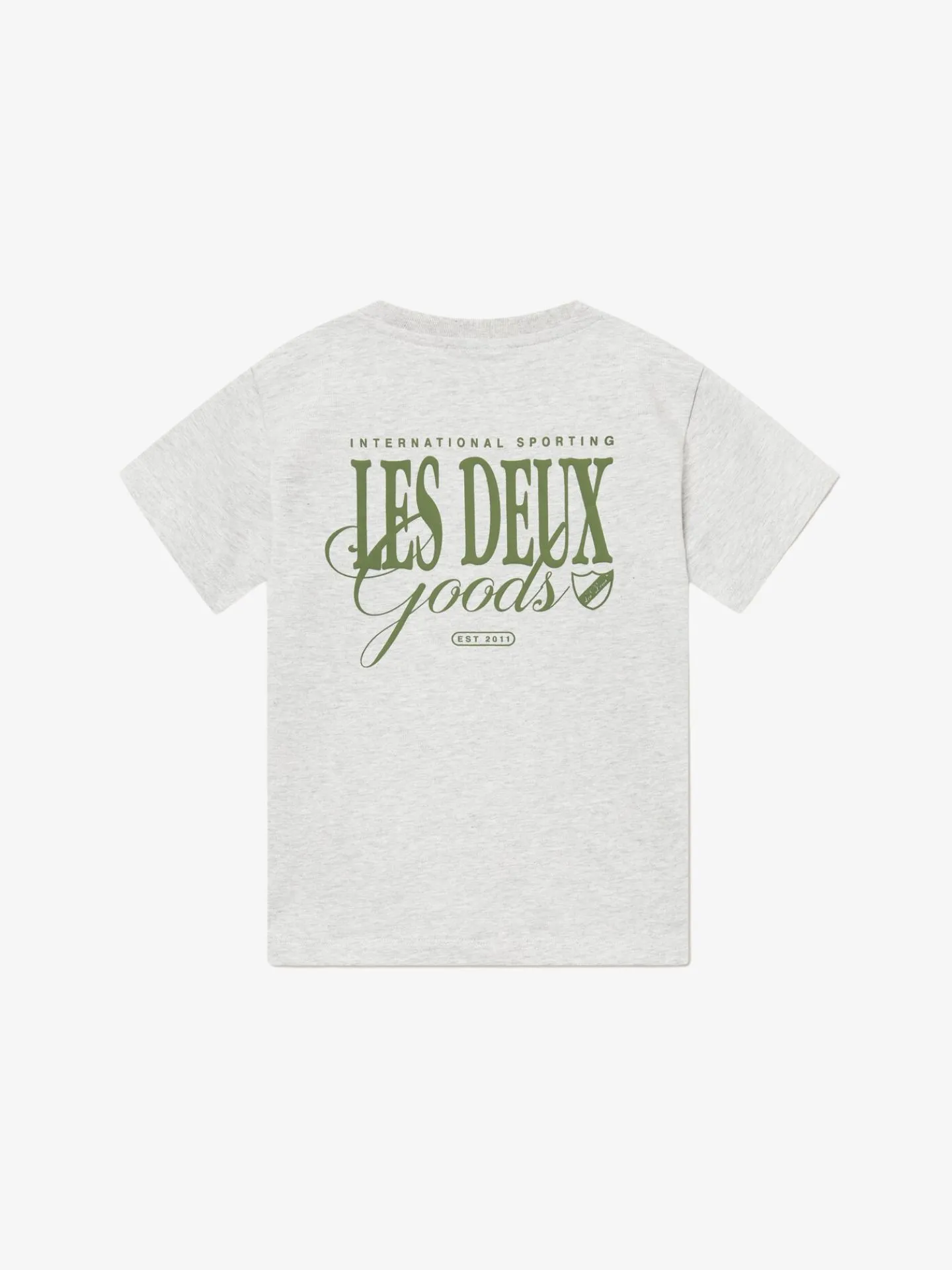Les Deux Jongens t-shirt goods snow melange chive green