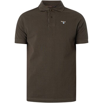 Barbour Polo Shirt Korte Mouw  Piqué poloshirt met Schotse ruit
