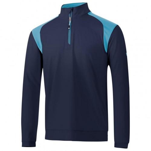 Pertemba FR - Apparel Island Green Mens Colour Block Panelled Golf Top Layer XL