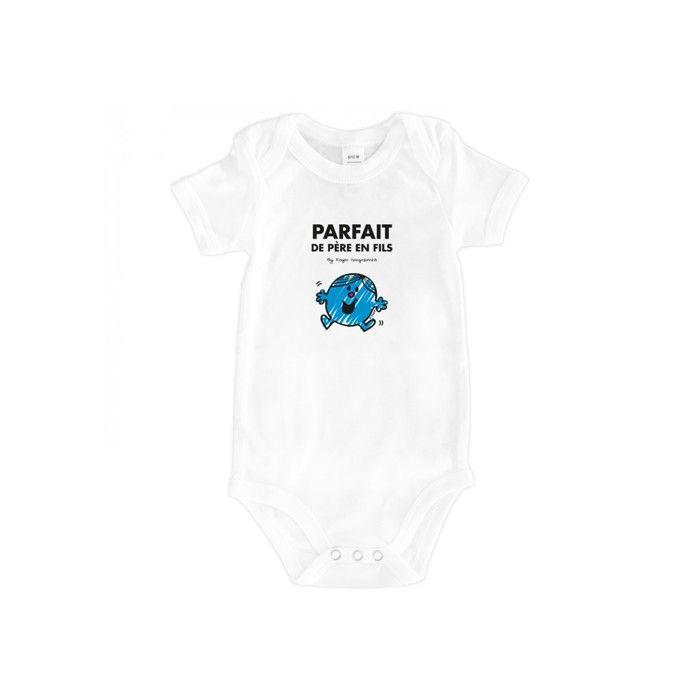 MANI TEXTILE Monsieur Madame - Bodys bébé  parfait de père en fils  Blanc 6/12 M