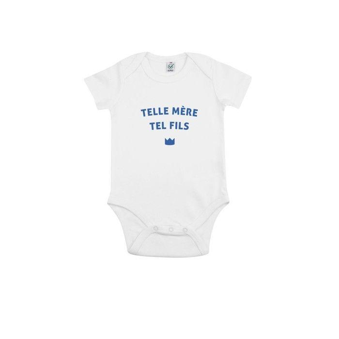 MANI TEXTILE We Are Family - BODYS BEBE TELLE MÈRE TEL FILS C℃UR BLANC 3/6 mois