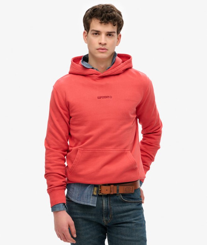 Superdry Hoodie met Micrologo Red