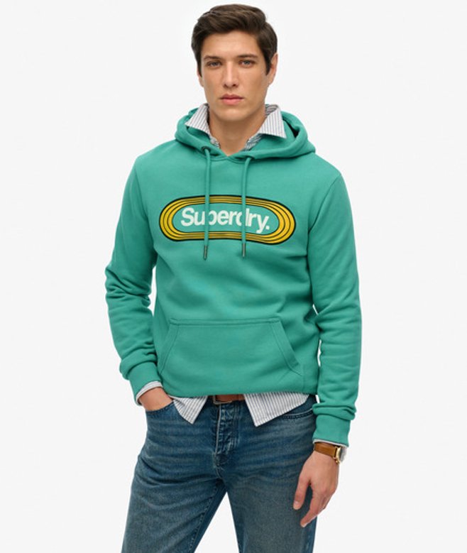 Superdry Vintage Trade Tab Hoodie Green