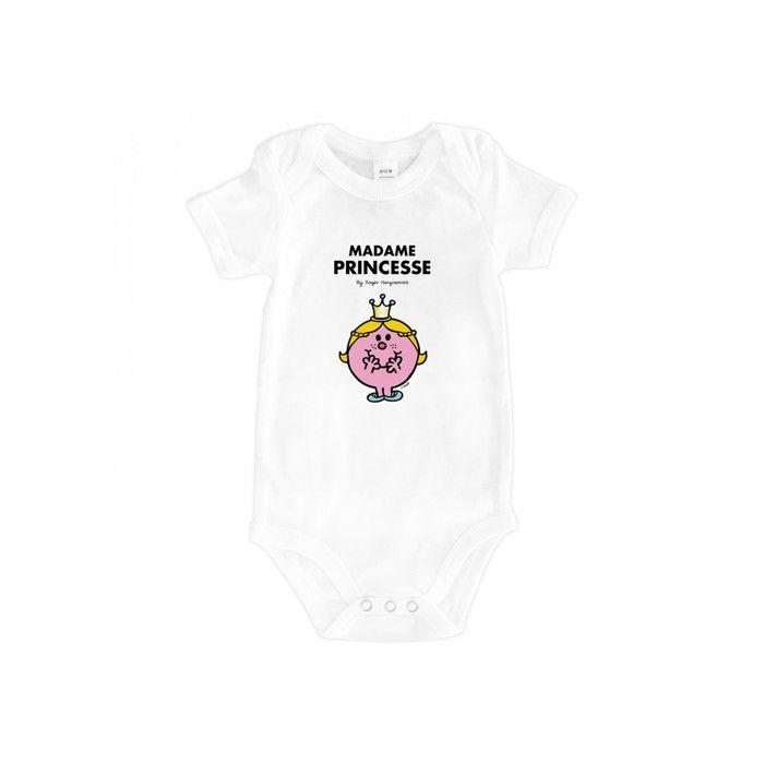 MANI TEXTILE Monsieur Madame - Bodys bébé  madame princesse  Blanc 3/6 M