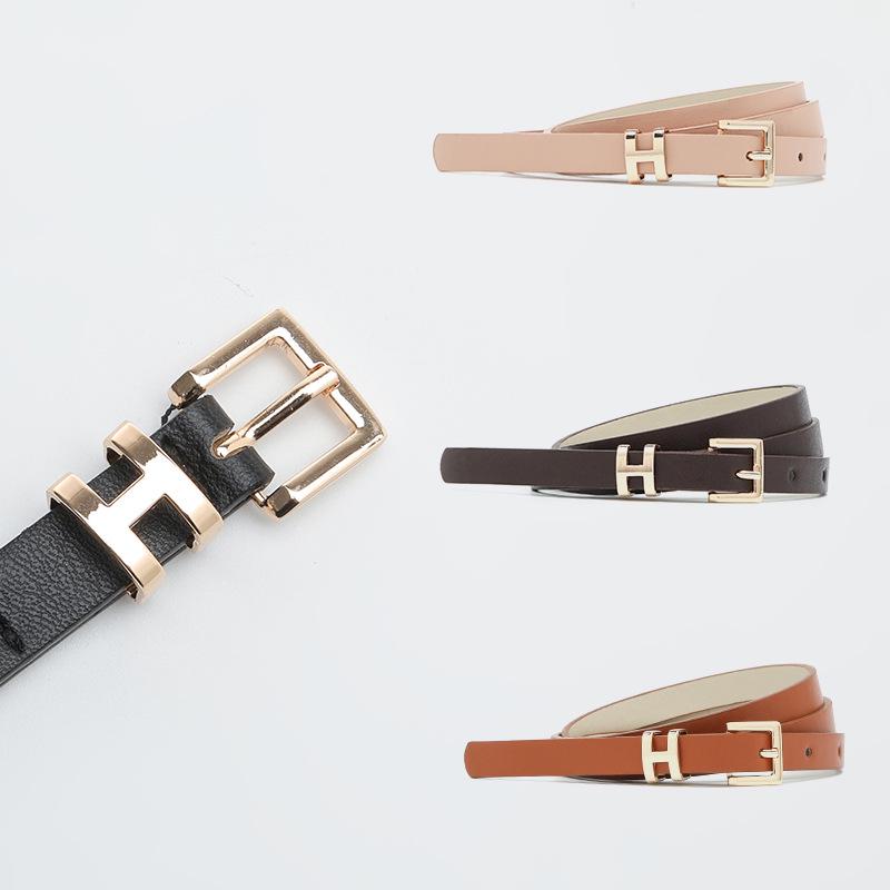 Got Now I-Vormige Gesp Dunne Riem: Elegante Damesmode Accessoire voor Jurken en Pakken Length 106cm, Width 1.4cm zwart