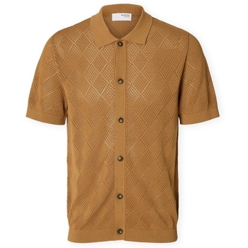 Selected Trui  Arco Cardigan Polo - Chipmunk