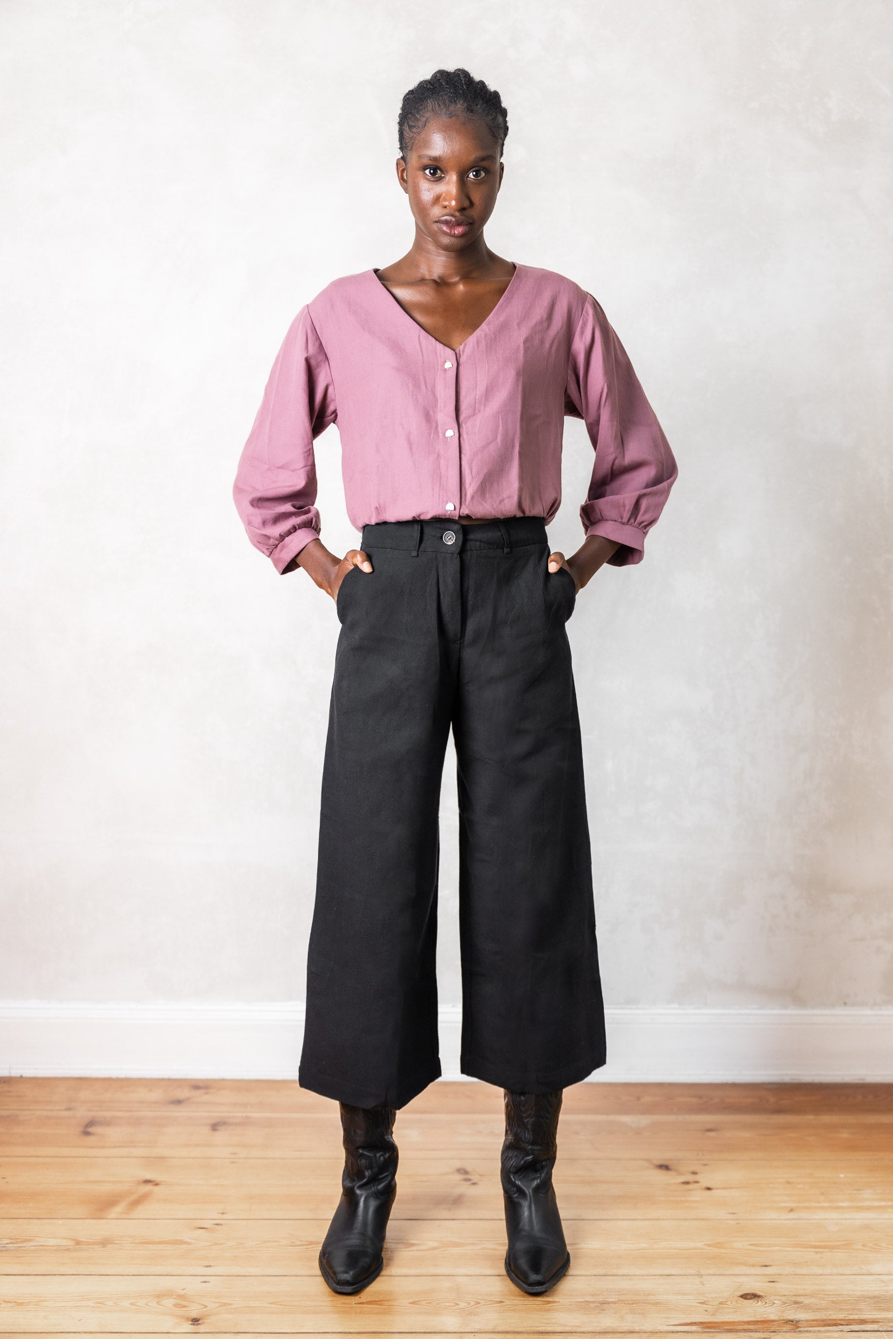 Jyoti Fair Works Damen vegan Culotte Hema Schwarz