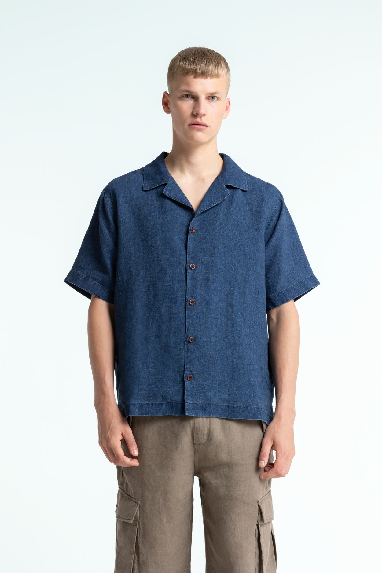 Kings Of Indigo Herren vegan Hemd Arkin Indigo