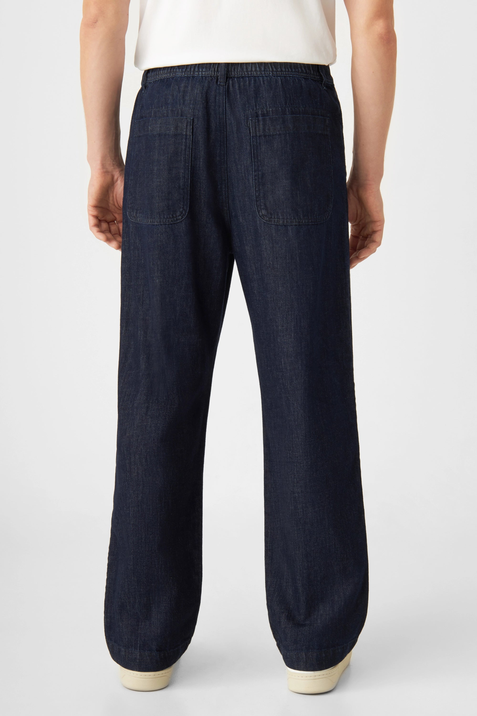 DAWN Herren vegan Hose Chino Relaxed Loom Loose Lightweight Raw Blue