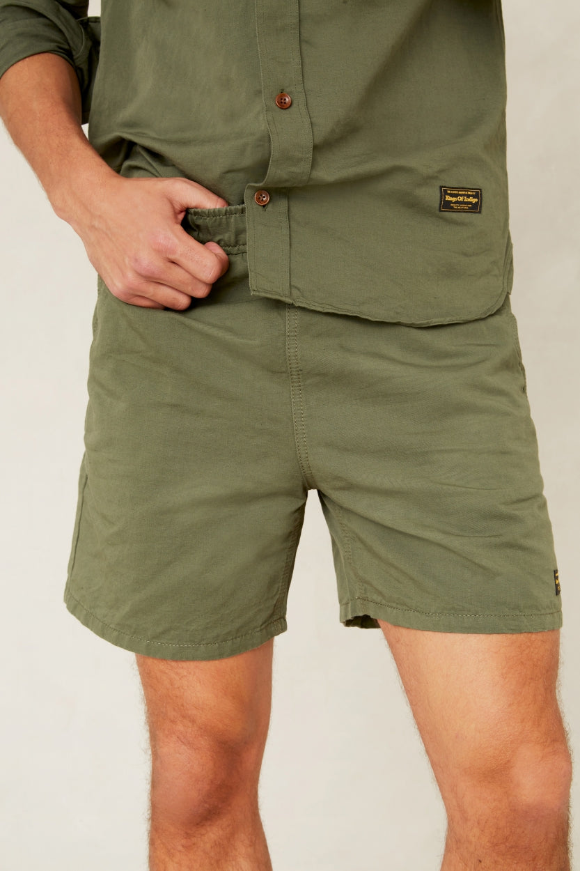 Kings Of Indigo Herren vegan Shorts Bidatsu Treetop GrÃ¼n
