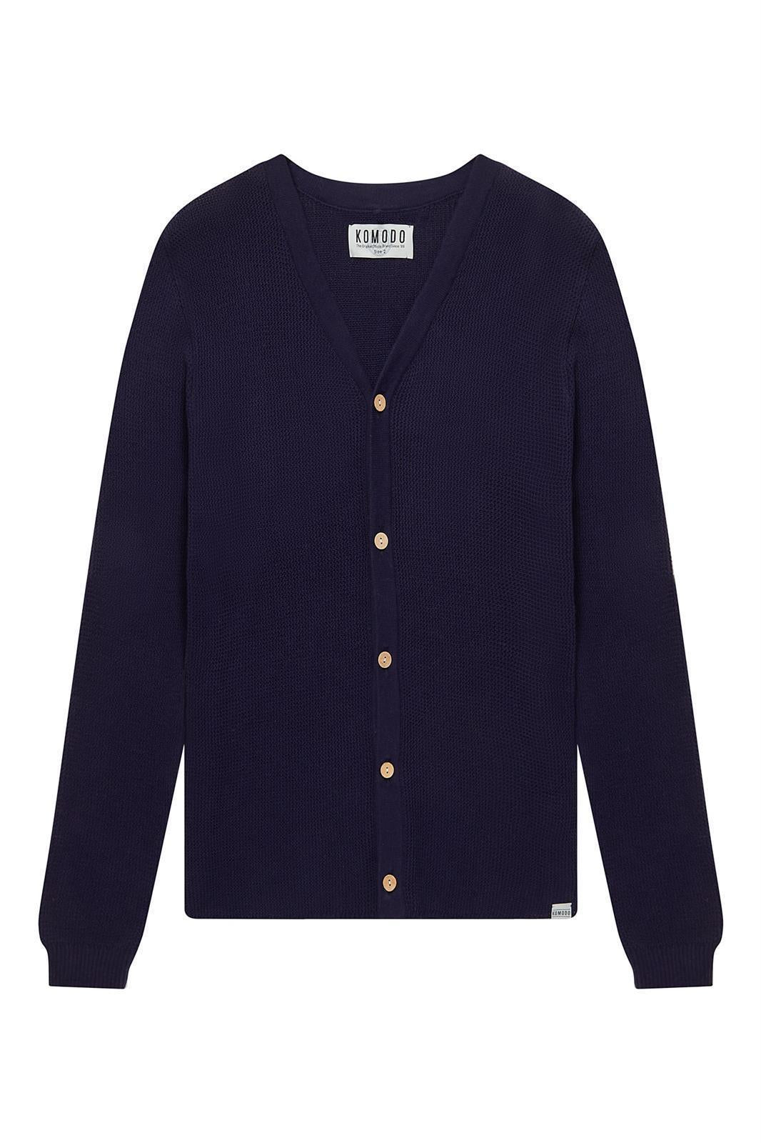 Herren vegan Strickjacke Lukas Dark Navy