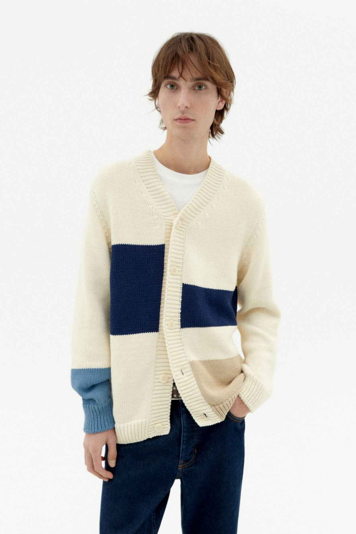 Herren vegan Strickjacke Nico Raw