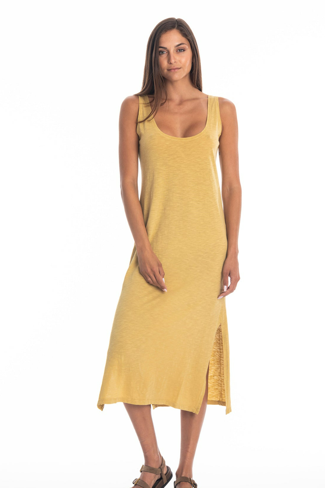 RAVENS VIEW IBIZA Damen vegan Kleid Demi Gold