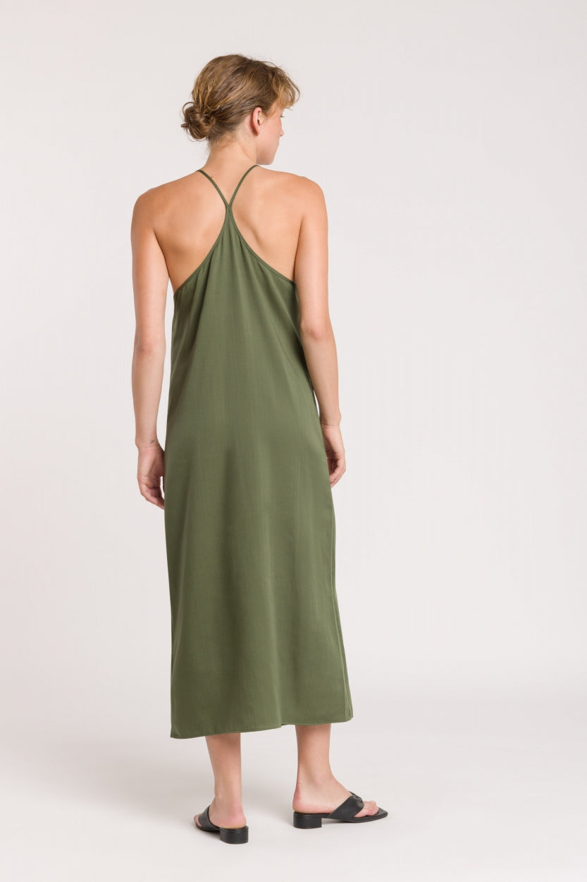 Kings Of Indigo Damen vegan Kleid Corinne VierblÃ¤ttriges Kleeblatt GrÃ¼n