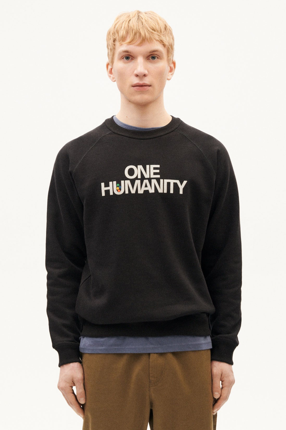 Thinking mu Herren vegan Sweatshirt One Humanity Schwarz