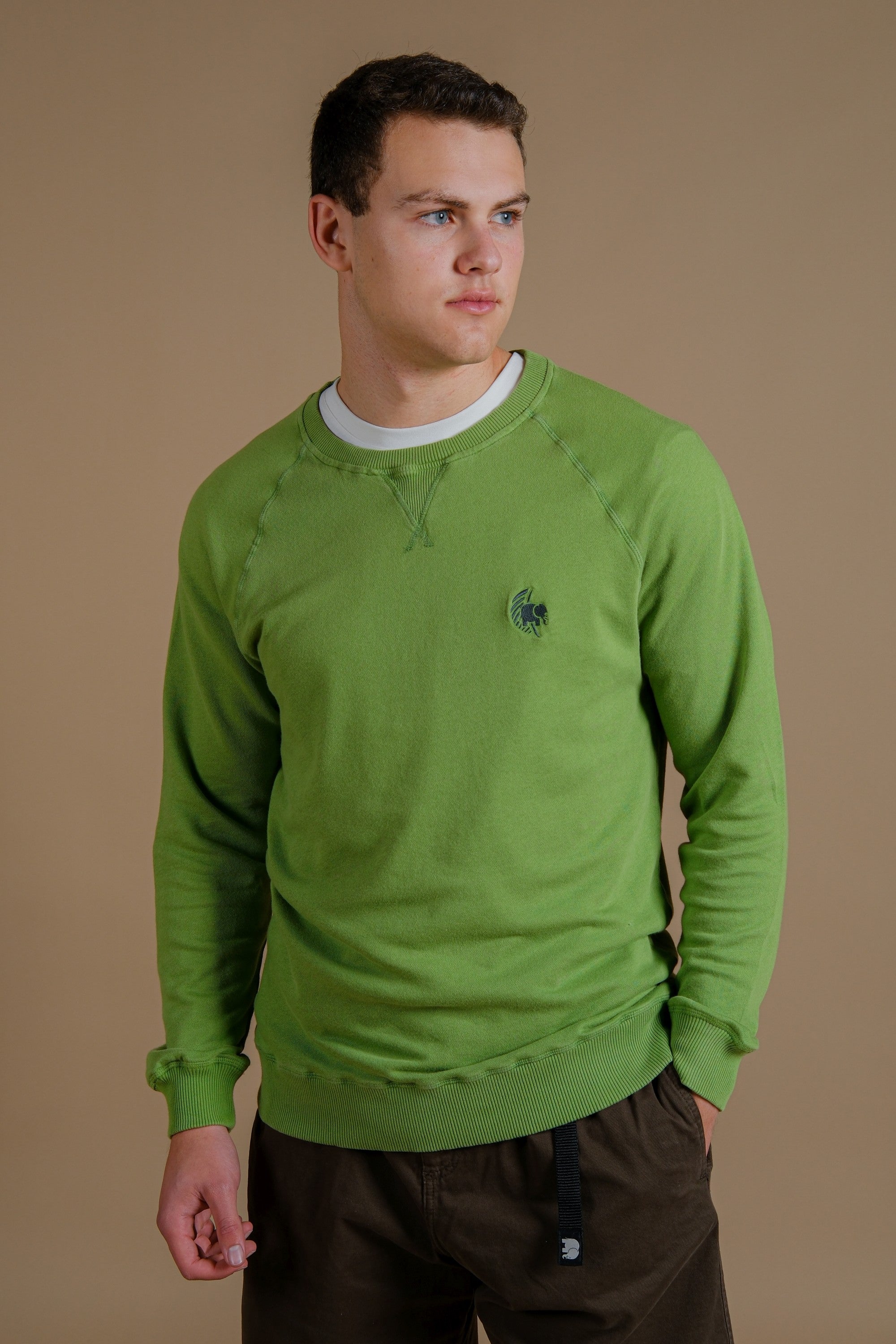 Trendsplant Herren vegan Pullover Washingtonia Pigment Raquis GrÃ¼n