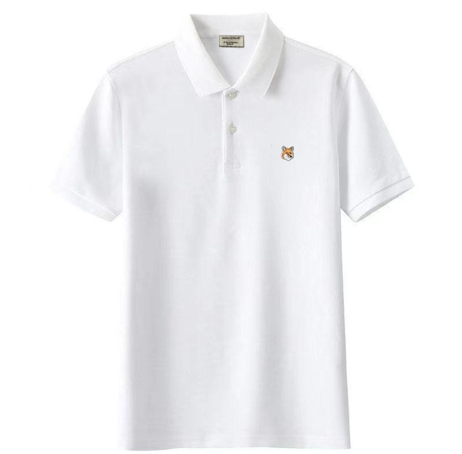 The second face a man Heren poloshirt van vossengeborduurd katoen, herenmode, casual overhemd met korte mouwen, heren-T-shirt 4XL marineblauwe kleur