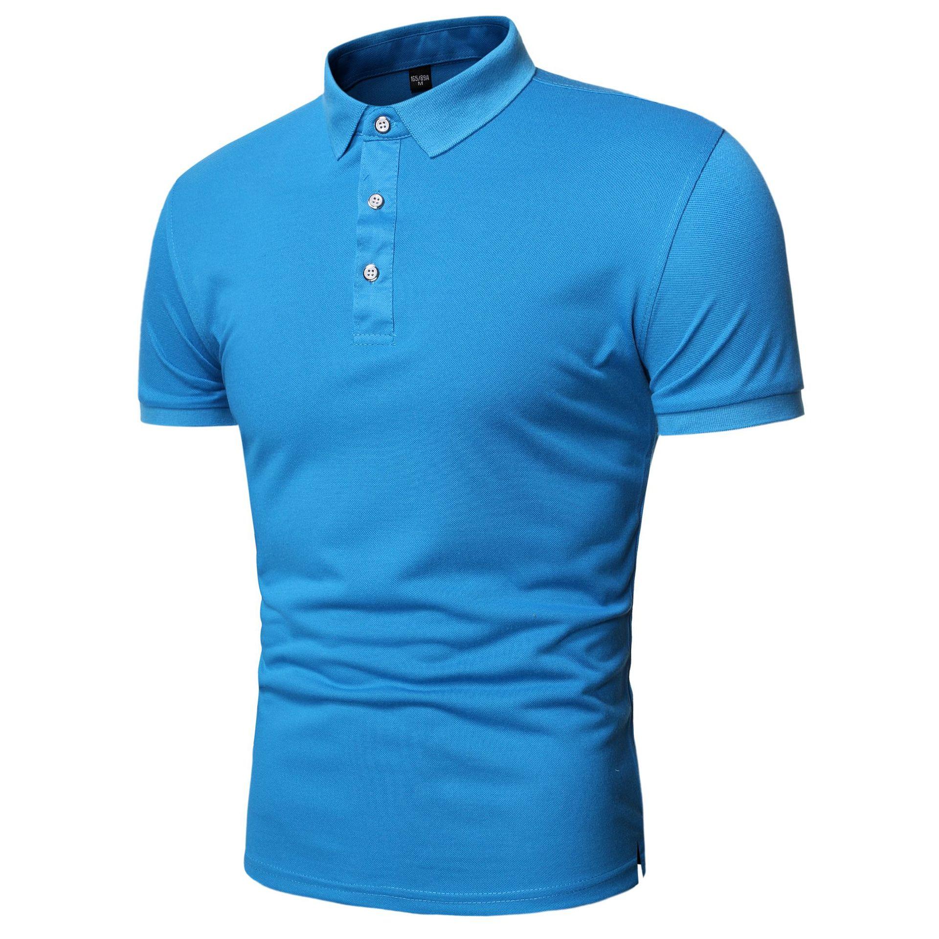ForYourBeauty Zomer Poloshirt met korte mouwen Heren Solid Casual katoenmix Poloshirts Heren Tops Mode herenkleding S