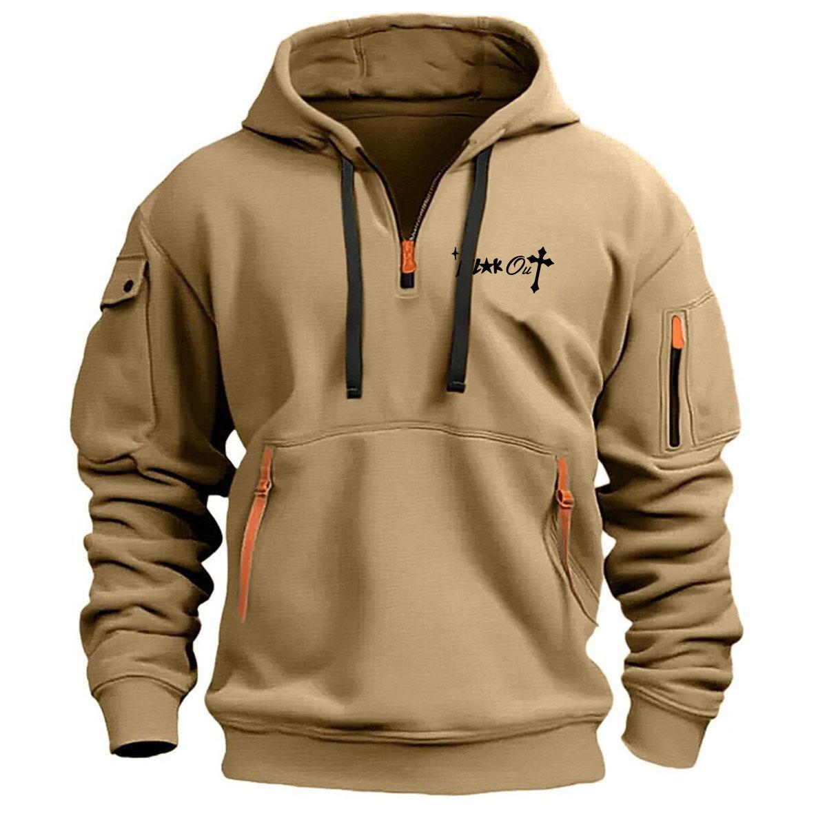 FEGKZLI Fashion Nieuwe herenhoodie Kwartrits Hoodies Zak Sport & Outdoor Streetwear Cool Casual Lente Herfst Kleding Hoodies Sweatshirts XXL Vloot