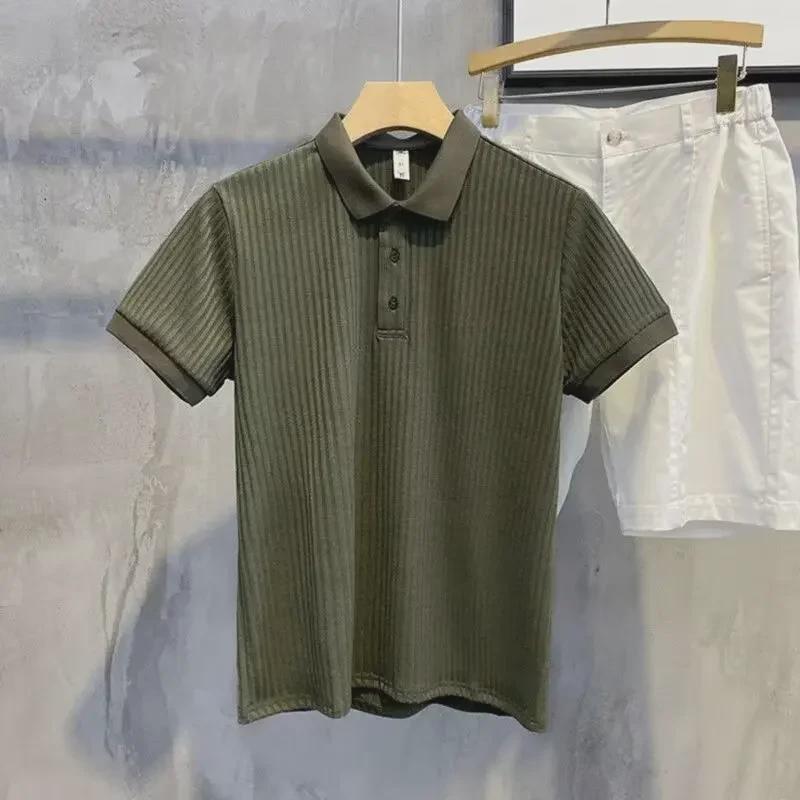 VantaGoods Heren Slim Fit Koreaans Revers Polo Shirt - Trendy Zomer 2024 T-shirt