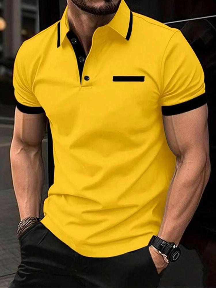 Tooyoo Heren Sport Polo Shirt Casual Tops Polo Kraag Korte Mouw Mode Basic Zomer Regular Fit 3XL kaki
