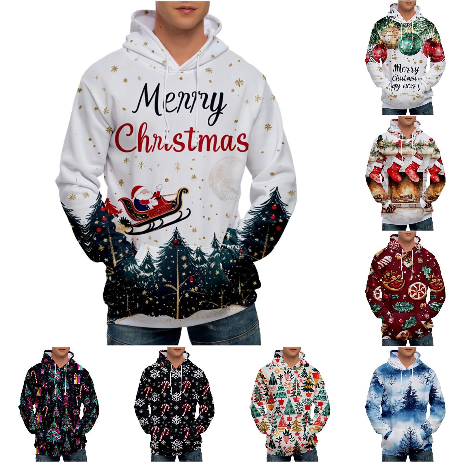 Swimwear Los bedrukt sweatshirt met capuchon voor heren Casual mode-sportsweatshirt voor heren XL wit