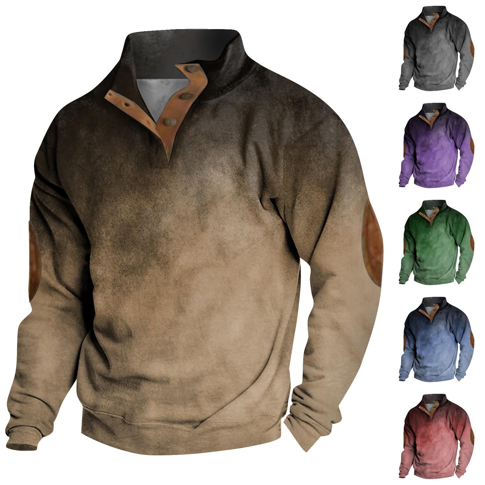 Swimwear Lente en herfst herensweatshirt met staande kraag is outdoor casual truien tops XL rood