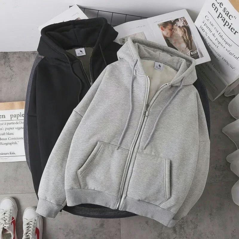 VantaGoods Heren Japanse rits sweatshirt - Hong Kong stijl vroege lente trend, Koreaanse versie losse casual cardigan XL