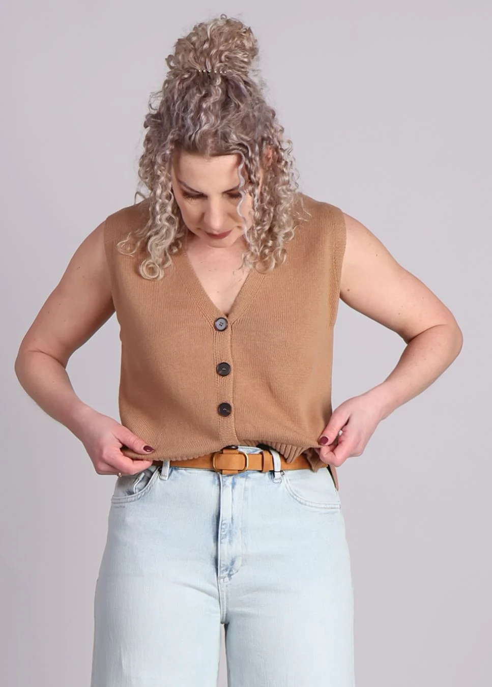 Grace & Mila Pancake gilet camel