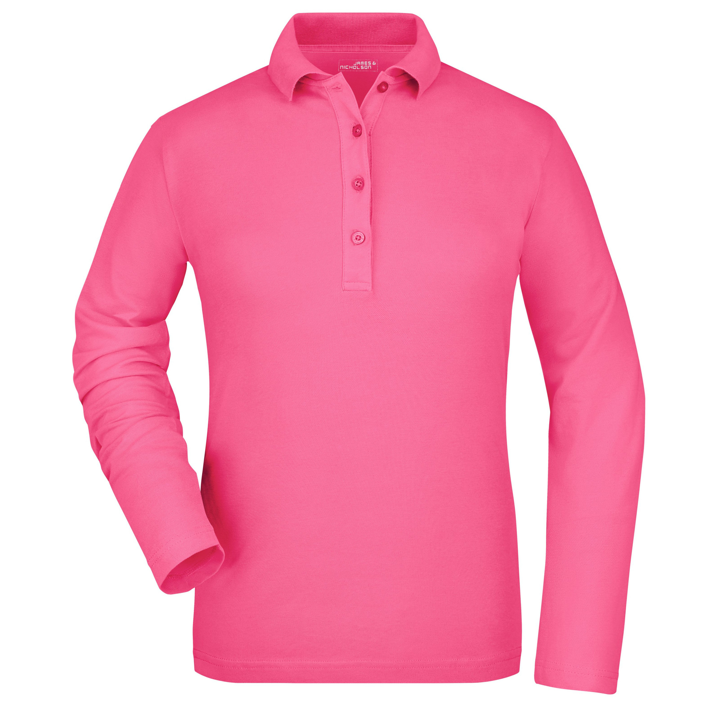 James & Nicholson Roze stretch poloshirt voor dames