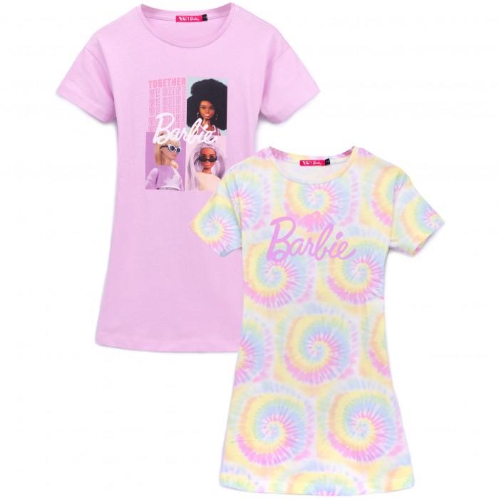 Barbie T-shirtjurk met open rug voor meisjes (Pak van 2) 7-8 Years zwart