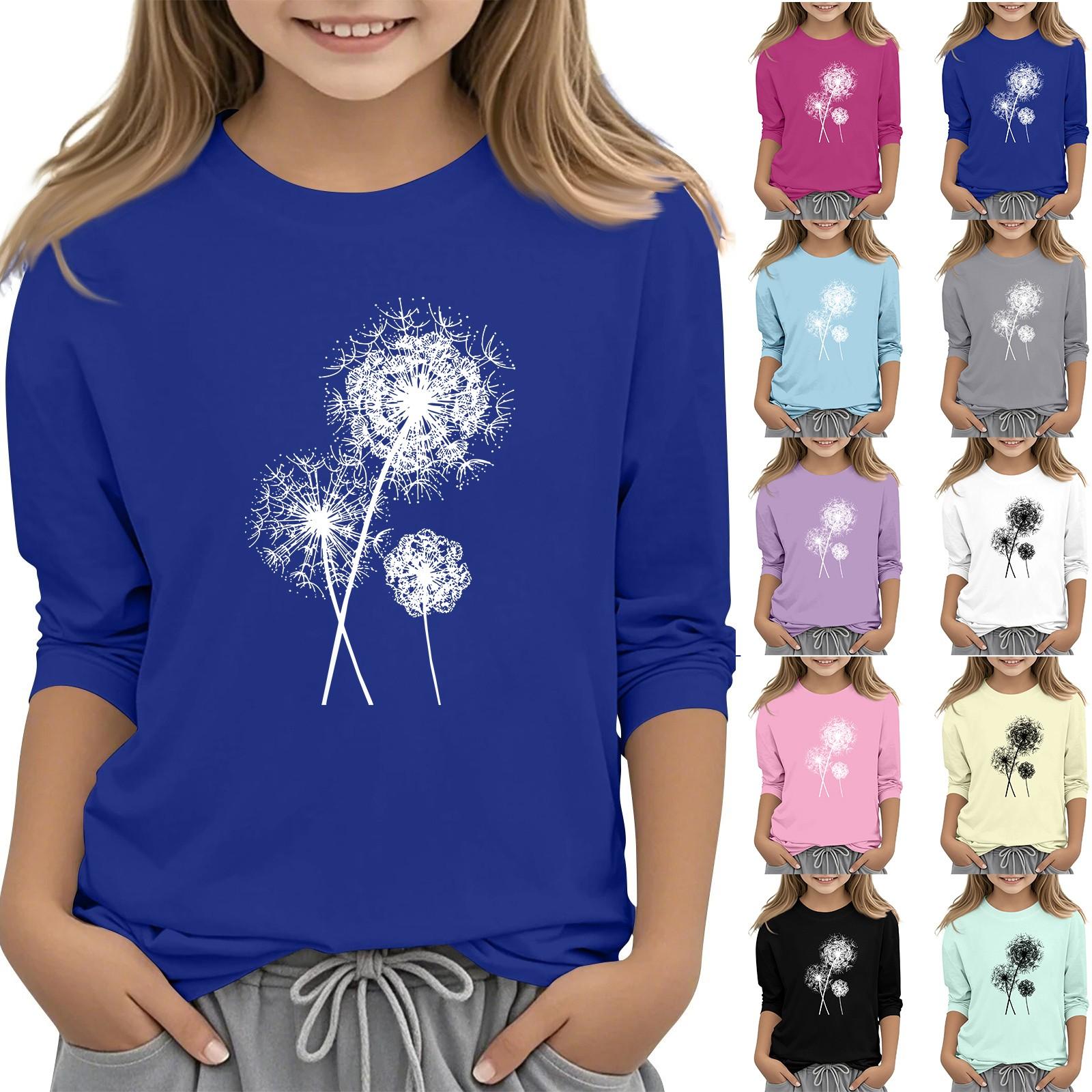 Hong Hollyland Children's 7-point sleeved round neck top print fashion casual T-shirt 130