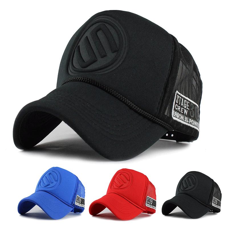 Cap Factory Zomer heren mesh hoed snapback trucker hoeden dames katoenen zonnebrandcrème baseball cap zwart