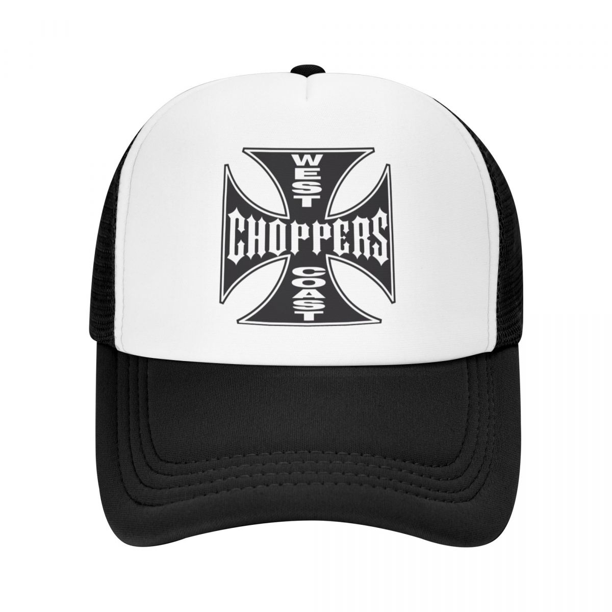 DDecorative Home Gepersonaliseerde West Coast Iron Cross Choppers Baseball Cap Outdoor WoUnisex Unisex's Verstelbare Trucker Hat Lente Snapback Caps Trucker Hat