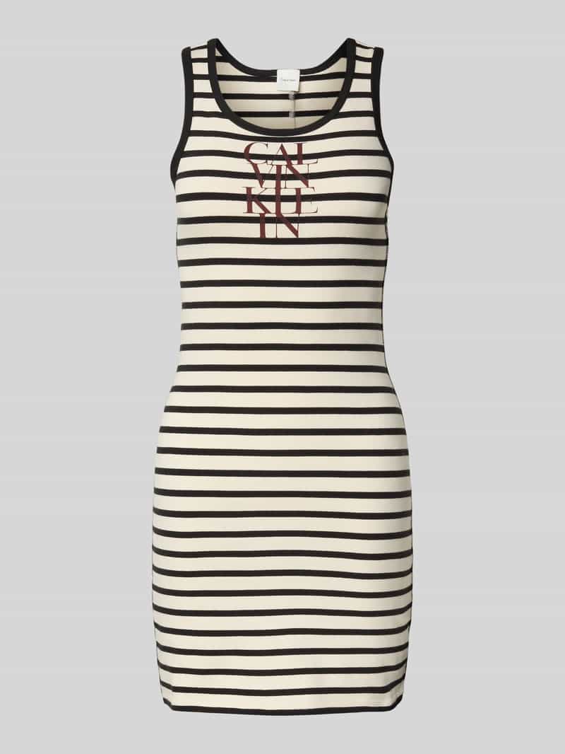 Calvin Klein Jerseyjurk COTTON RIB STRIPE SL DRESS