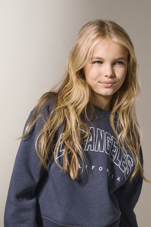 Kids ONLY winter sweater meisjes - blauw - KogSweat - loose fit