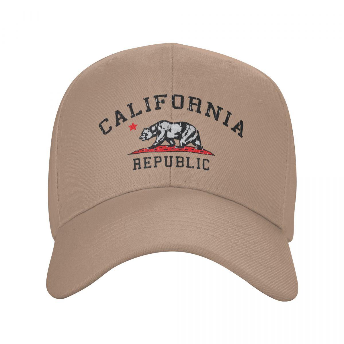 91460000MABYK9JE7A Klassieke California Republic Flag Baseball Cap Dames Unisex Ademende Dad Hat Outdoor Snapback Hoeden Trucker Cap Jacht Jacht Cap Adjustable Cap