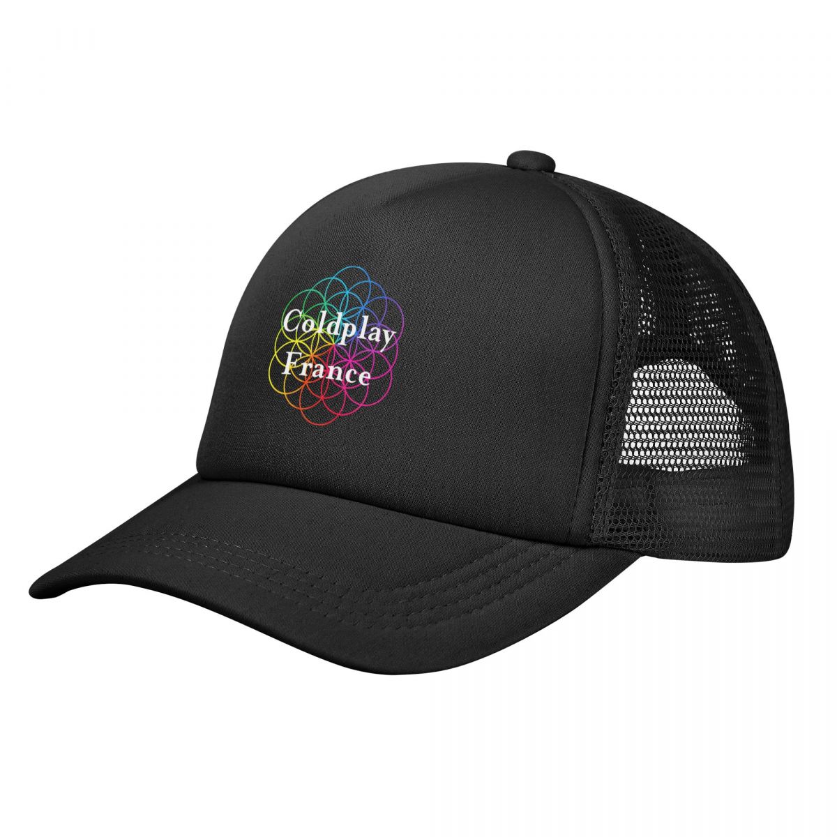 91140106MA0LTHB19W Coldplay Ghost Stories Stretchy Trucker Hat Mesh Baseball Cap Verstelbare Snapback Sluiting Hoeden voor Unisex Vrouwen Comfortabel Adjustable