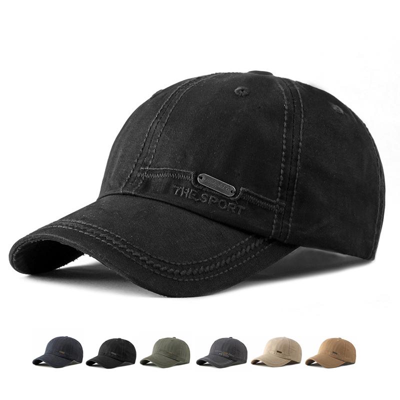 ONIHUA Geborduurde baseballpet voor heren Buitensportpet Golfvissen Hoeden Snapback pet Dameszonnehoed Panamapet Vier seizoenen 55-60cm zwart