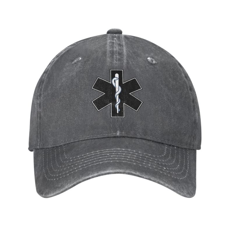 91610103MAC303Y57G Klassieke katoenen paramedicus ster van het leven honkbalpet dames unisex ademend emt nood medisch symbool vader hoed sport Adult Baseball Cap