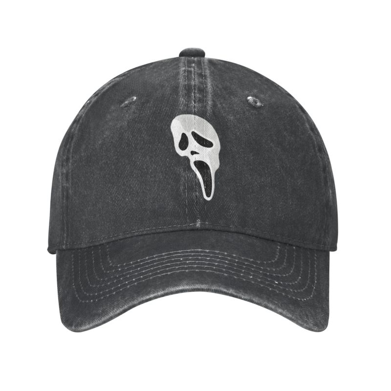 91610103MAC303Y57G Mode Katoen Ghostface Scream Baseball Cap Unisex Vrouwen Gepersonaliseerde Verstelbare Unisex Halloween Horror Film Dad Hat Zomer Adult Baseball Cap