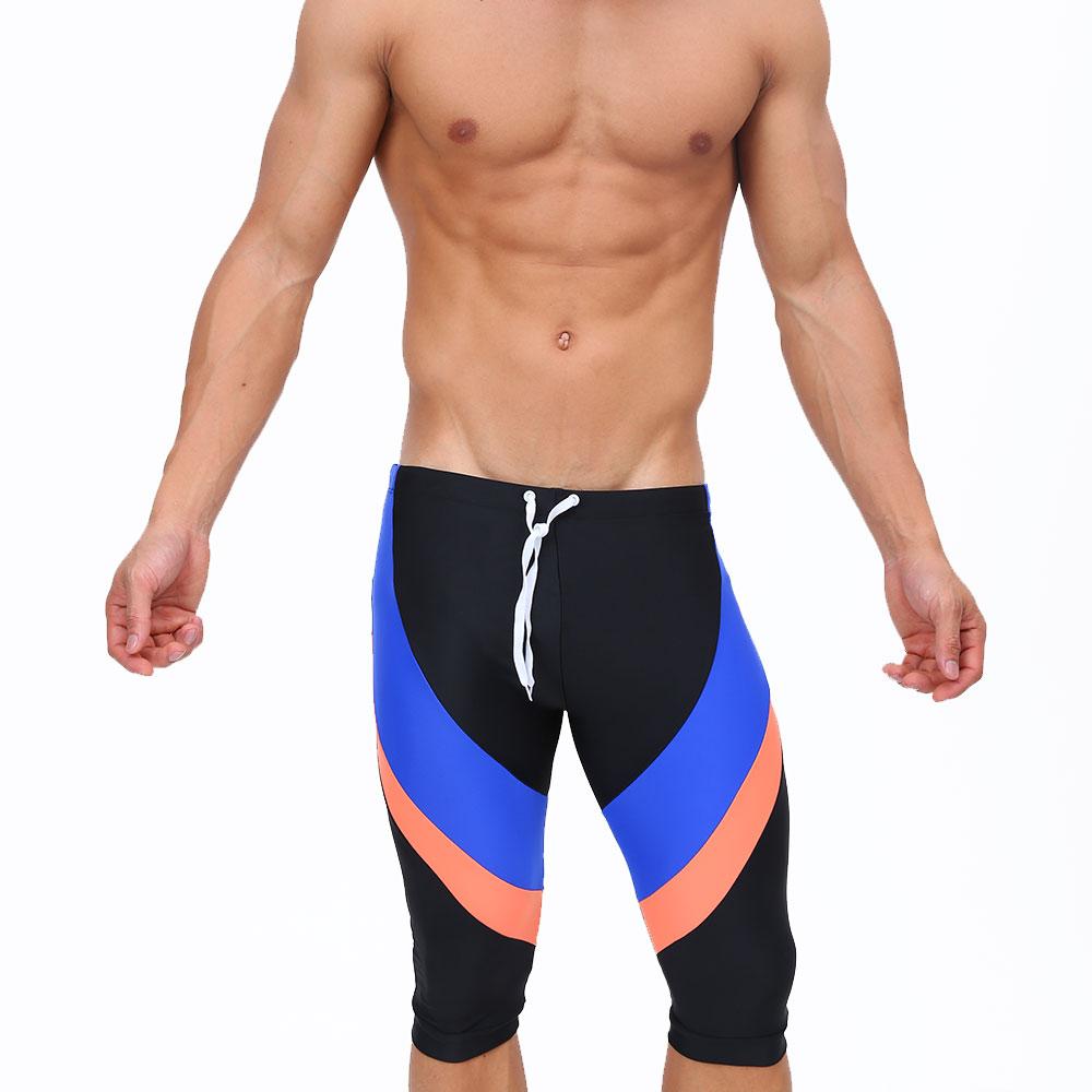 UXH Fashion Heren zwemslips Trunks Lange broek Strakke pasvorm Sexy badmode Strandkleding Looien Surfen GYM M zwart