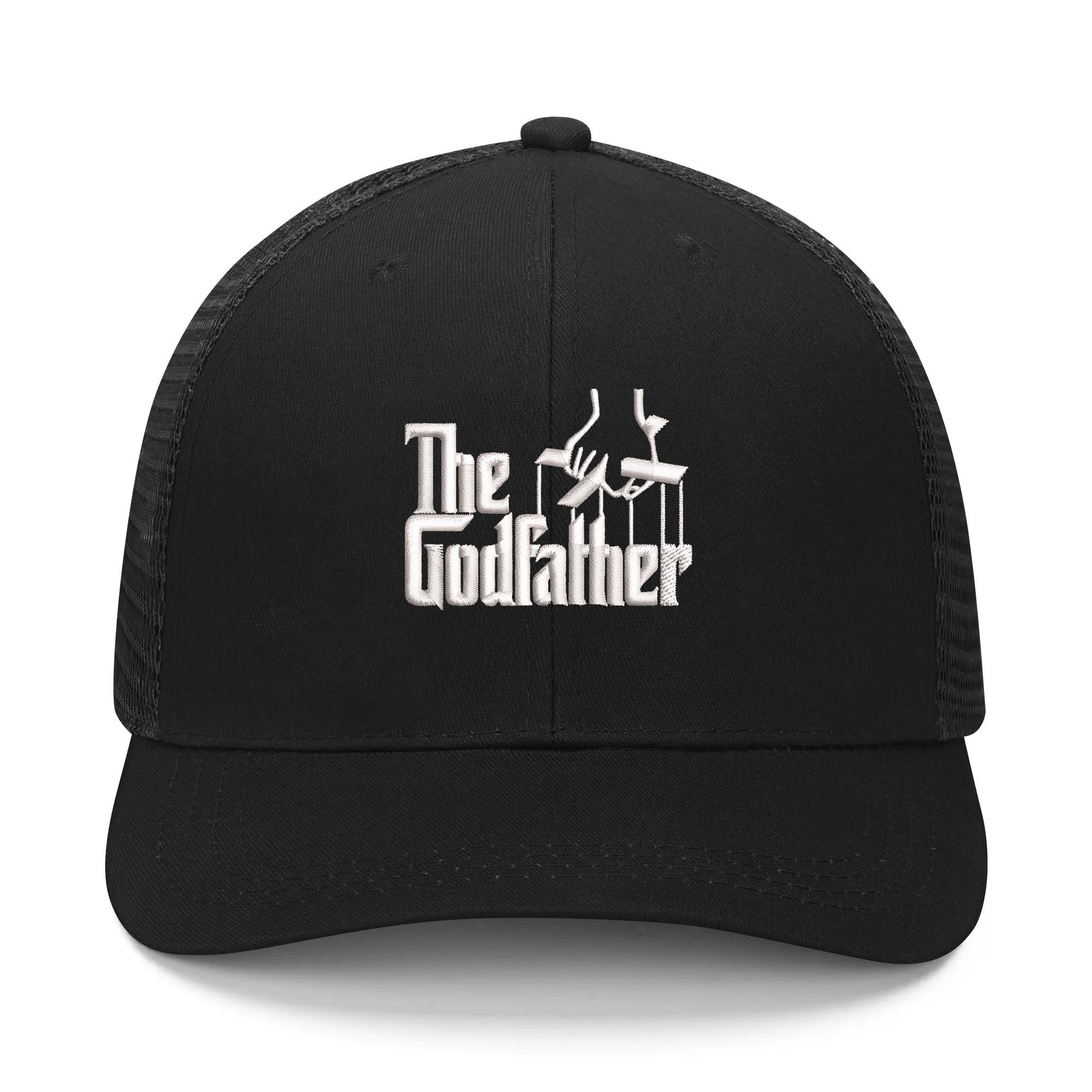 91530326MAC20BWG5P The Godfather Logo Borduurwerk Hoed unisex Dames Sport Baseball Hoeden Hip Hop Mesh Cap Zomer Hoofdtooi Op Maat Gemaakte DIY Petten One size fits all