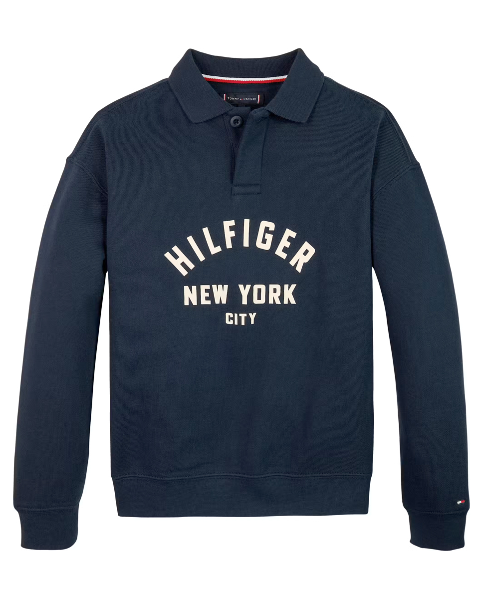 Tommy Hilfiger Sweatshirt HILFIGER GRAPHIC SWEATSHIRT voor kinderen tot 16 jaar, met polokraag