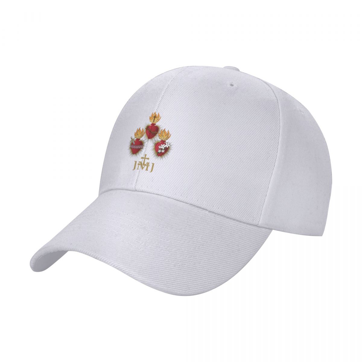 91141024MA7XA23D53 Heilig Hart van Jezus, Onbevlekt Hart van Maria, Kuis Hart van Sint. Joseph, Harten van de Heilige Familie JMJ Cap Baseball Cap
