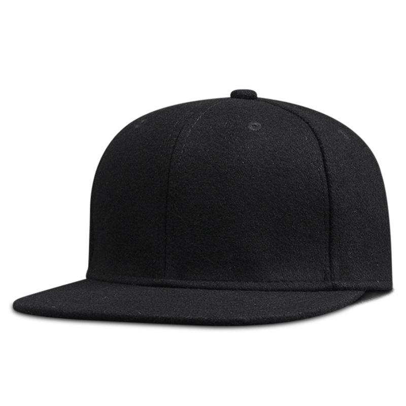 Queeniec Papa Winter voelde hip hop caps platte piek vilt baseball cap grote bot man plus size gemonteerd snapback hoeden 56cm 58cm 60cm 62cm 64cm 64cm