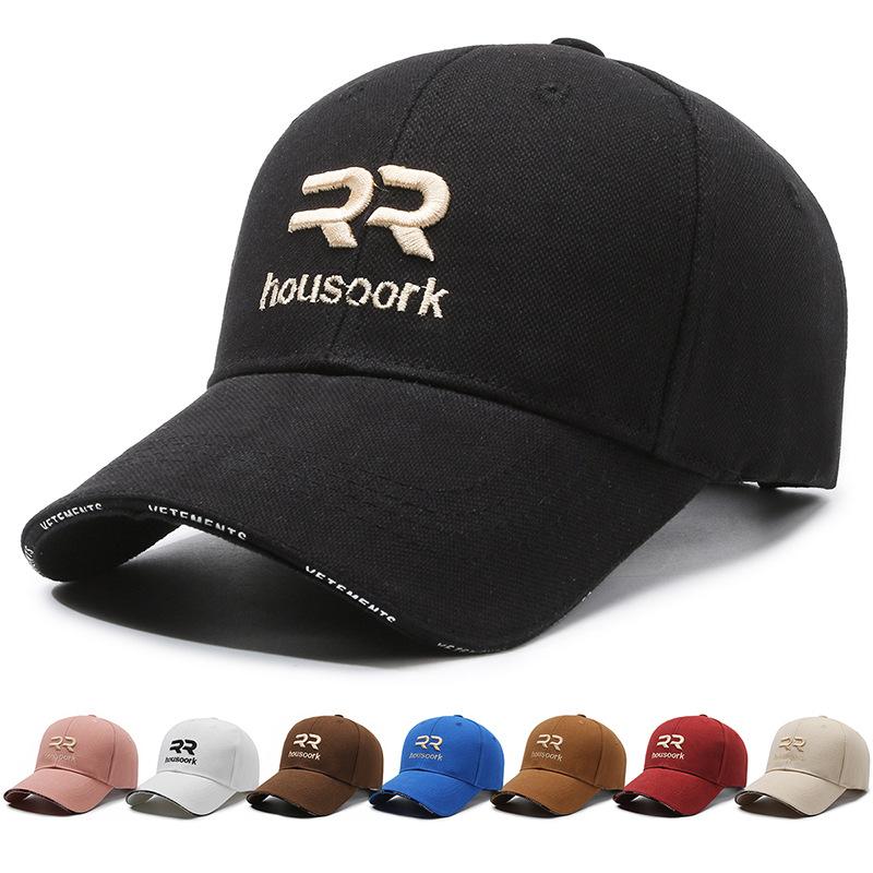 ONIHUA Briefborduurwerk Baseball Cap Heren Lente Zomer Outdoor Zonnehoed Cap Dames Paardenstaart Panama Cap Snapback Hoed Zonneklep Hoeden Vissershoed Piekpet, rood