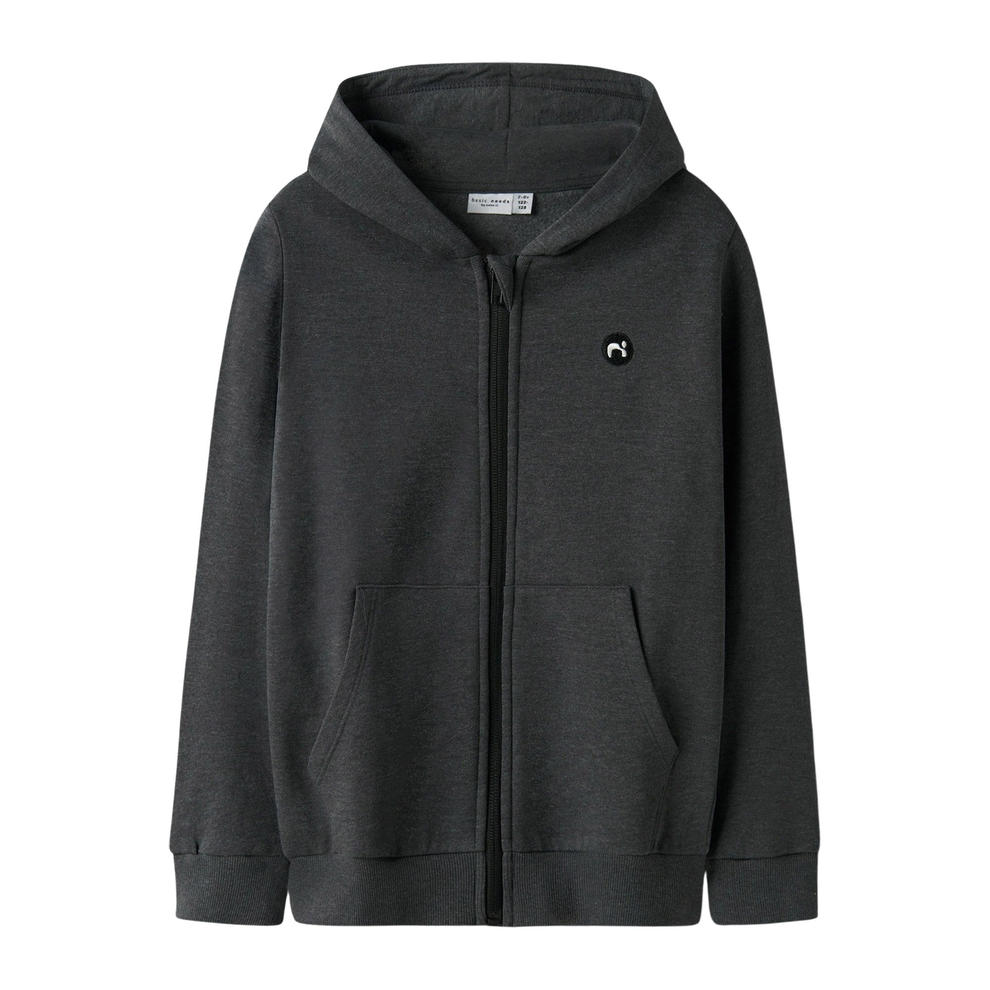 Capuchonsweatvest NKMVIMO LS SWEAT CARD BRU NOOS
