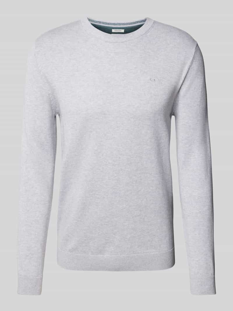 Tom Tailor Trui met ronde hals met geborduurd logo