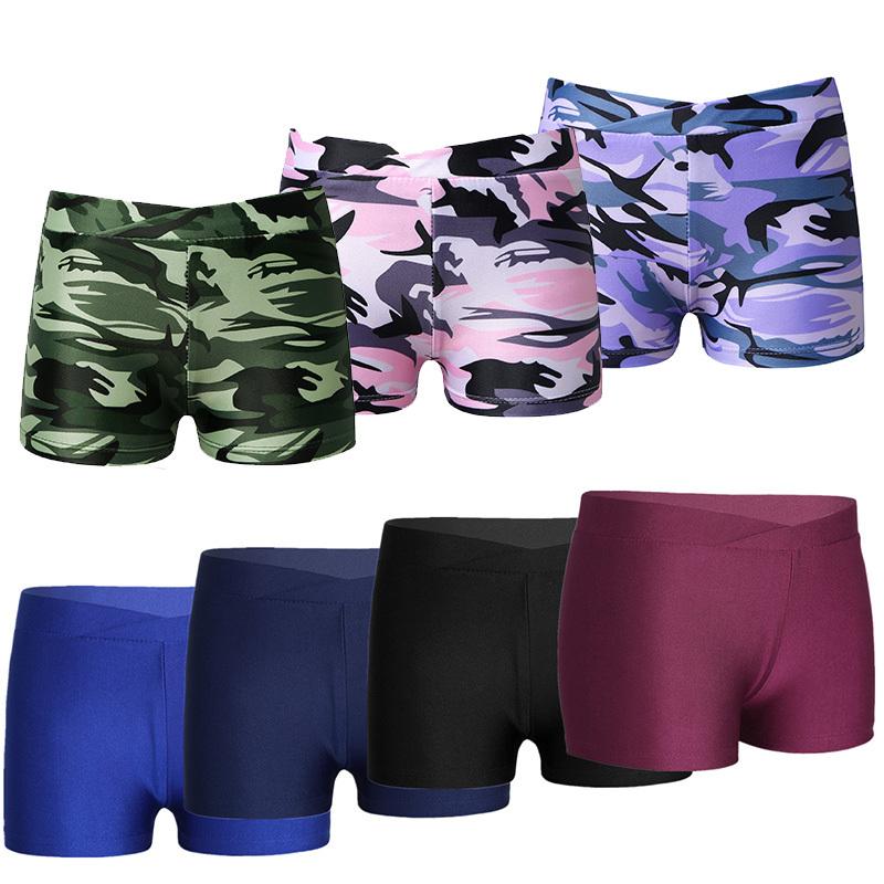 Sywiyi Kinderen meisjes V-front tailleband shorts bodems voor sport gymnastiek training zomer danskleding jongens gesneden kindershorts 12-14 Years blauw